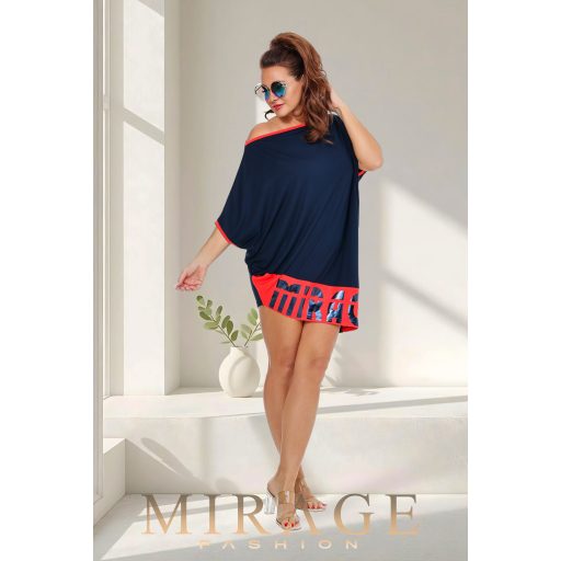 Mirage Alíz asszimetrikus tunika, sötétkék