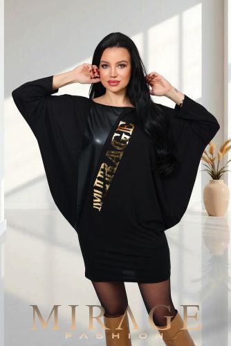 Mirage Woody bőrbetétes tunika, fekete