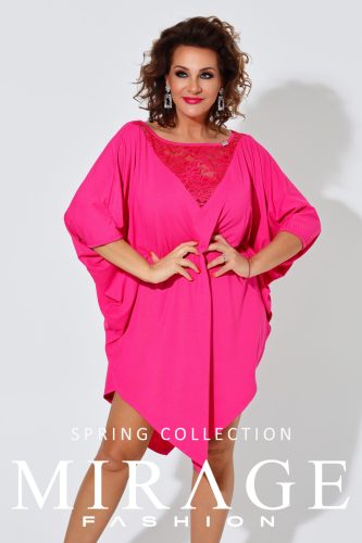 Mirage Everderm csipkebetétes tunika, pink