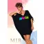 Mirage Tiffany vállain nyitott lezser tunika, fekete
