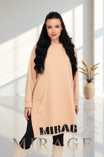 Mirage Ginger vastag kapucnis pulóver, bézs