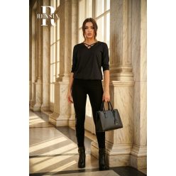 Rensix Vecna gumis derekú felső, fekete