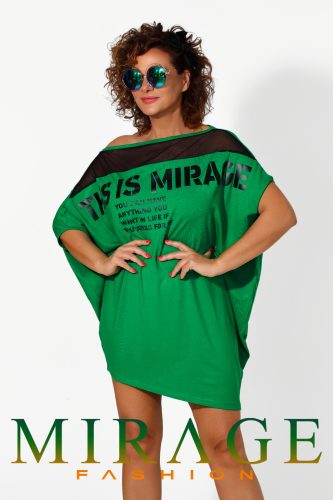 Mirage Baldzsa neccbetétes tunika, zöld