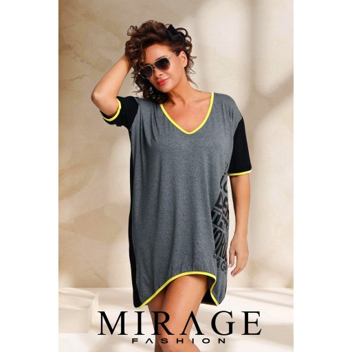 Mirage Ditta V nyakú tunika, szürke