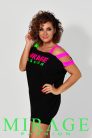 Mirage Shark vállán neon pántos tunika, fekete