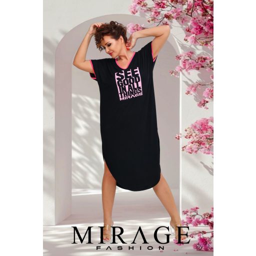 Mirage Bayern V nyakú ruha, fekete