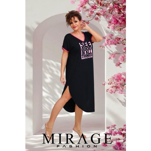 Mirage Bayern V nyakú ruha, fekete