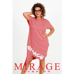 Mirage Babér zsebes ruha, piros csíkos