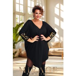 Mirage Torrent ék aljú öves tunika, fekete