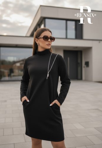 Rensix Idaho zippes vállú tunika, fekete