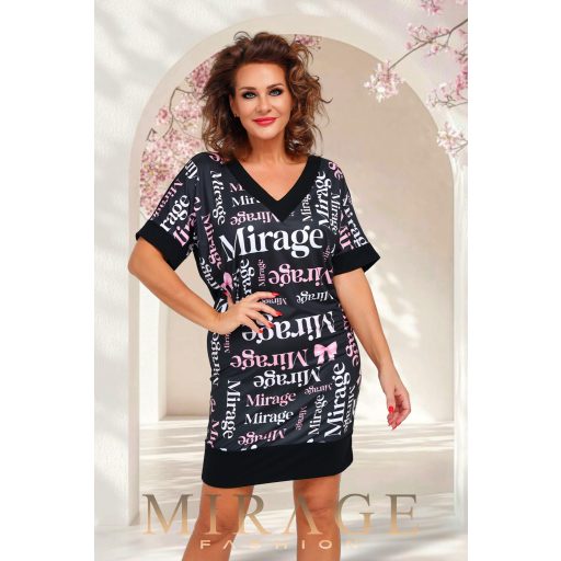 Mirage Bringó V nyakú ruha, feliratos