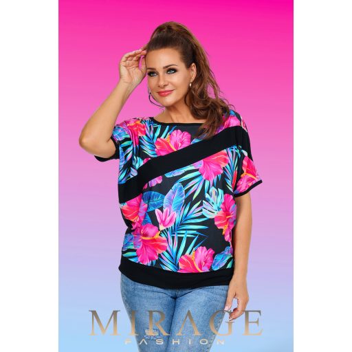 Mirage Sadie szabott felső, virágos