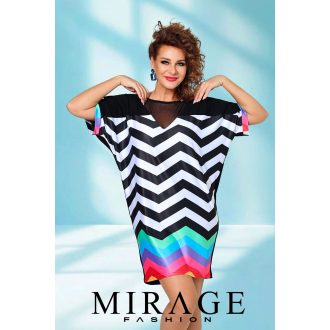 Mirage Moda neccbetétes tunika, csíkos