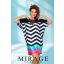 Mirage Moda neccbetétes tunika, csíkos