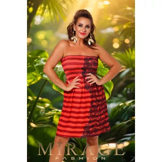 Mirage Summer csőruha, piros csíkos