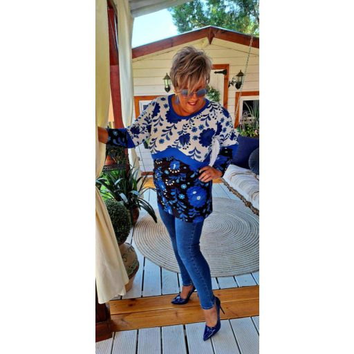 Fashion by Nono Ariel felső, kék mintás