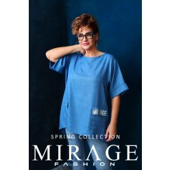 Mirage Berkenye lenvászon felső, farmerkék