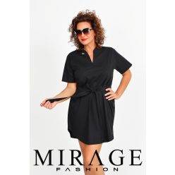 Mirage Dorka bővebb puplin ingruha, fekete