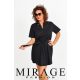 Mirage Dorka bővebb puplin ingruha, fekete