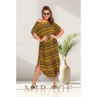 Mirage Dublin pamut maxiruha, fekete-sárga csíkos