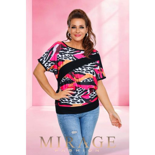 Mirage Sadie szabott felső, mintás