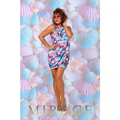Mirage Minasztirisz hátul megkötős ruha, kagyló mintás