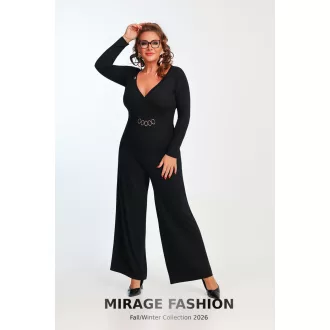 Mirage Celina átlapolt pamut overál, fekete