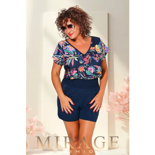 Mirage Líra hátul gombos overál, virág mintás