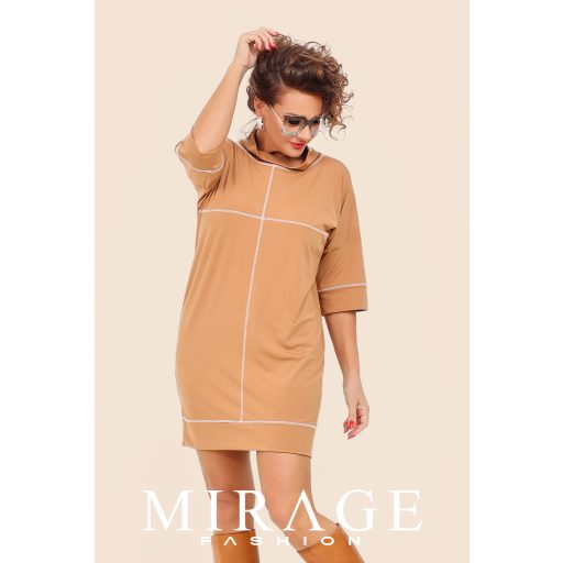 Mirage Szaby díszvarrásos SSB ruha, mogyoró