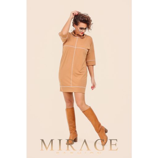 Mirage Szaby díszvarrásos SSB ruha, mogyoró