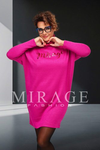 Mirage Bergerott vastag kötött pulóver, fuxia