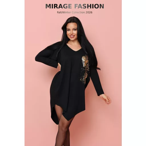 Mirage Trofast pamut tunika, fekete