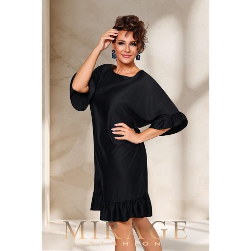 Mirage Meggie fodros silky ruha, fekete