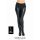 Mirage extra magas derekú bőrbetétes leggings, fekete