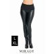 Mirage extra magas derekú bőrbetétes leggings, fekete