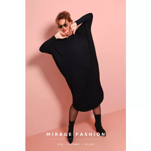 Mirage Polinézia hosszú ruha, fekete