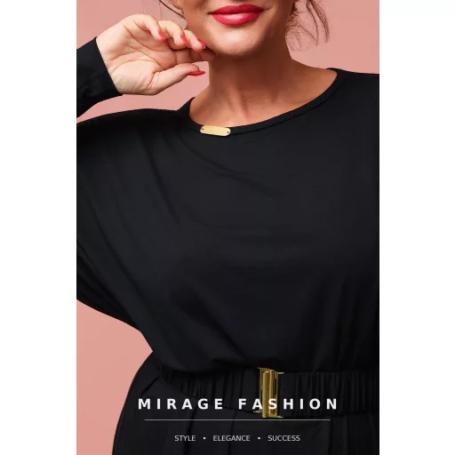 Mirage Polinézia hosszú ruha, fekete