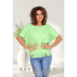 Mirage Denerisz nyomott felső, almazöld