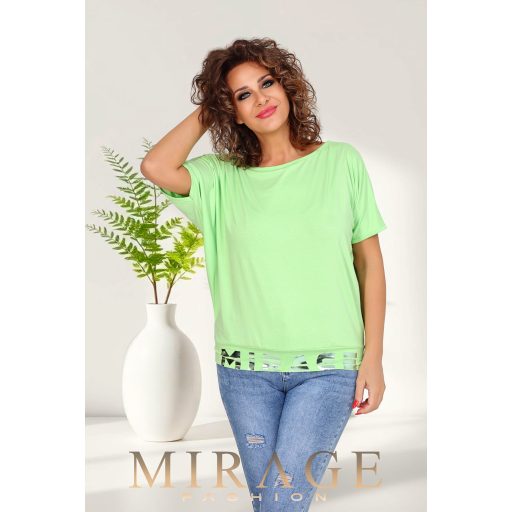 Mirage Denerisz nyomott felső, almazöld