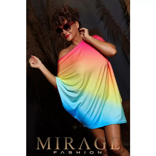 Mirage Stella asszimetrikus tunika, színes