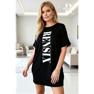 Rensix Statment bő tunika, fekete fehér nyomatos