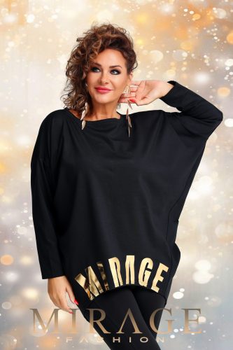 Mirage Sevilla vastag arany nyomott tunika, fekete