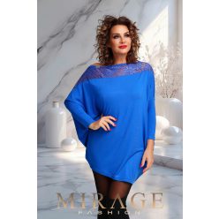 Mirage Song csipkebetétes tunika, királykék