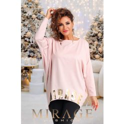 Mirage Sevilla vastag arany nyomott tunika, púder