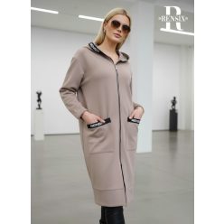 Rensix Navas ezüst zippes hosszú kardigán, fangó