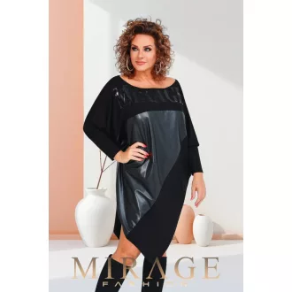 Mirage Nefertiti bőrbetétes tunika, fekete