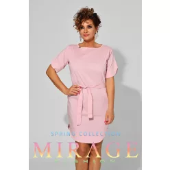 Mirage Lagosz öves puplin ruha, púder