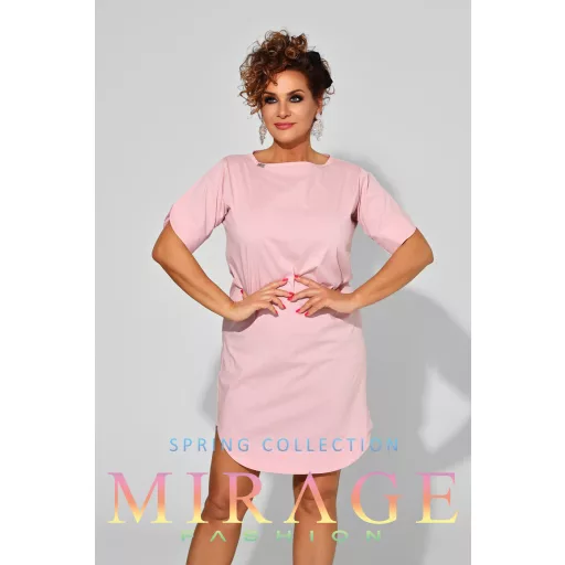 Mirage Lagosz öves puplin ruha, púder