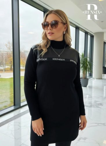 Rensix Filip bőrbetétes tunika, fekete