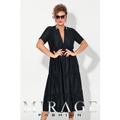 Mirage Punch szatén maxiruha, fekete